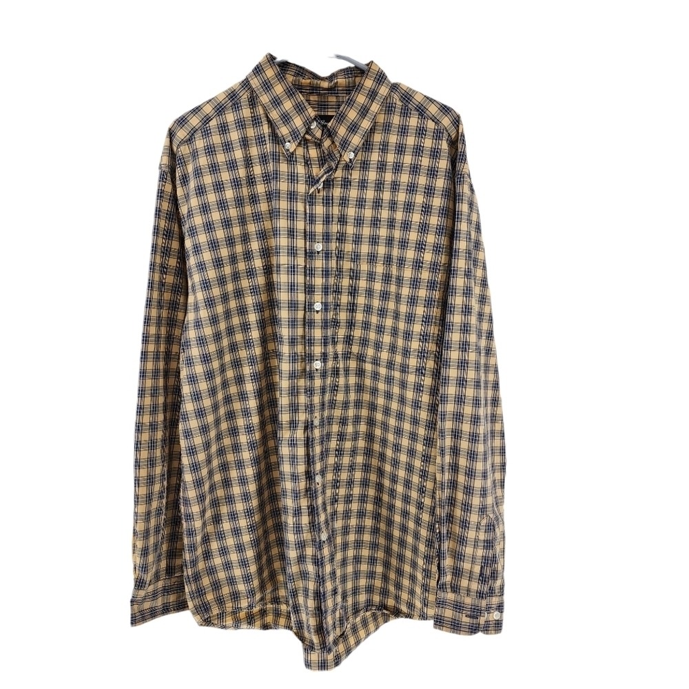 Eddie Bauer Vintage Men's Plaid Button-Up Long Sleeve Shirt - L